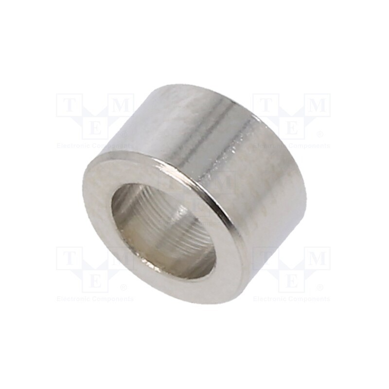 10 pcs x DREMEC - 317/4.3X04 - Spacer sleeve, 4mm, cylindrical, brass, nickel, Out.diam: 7mm