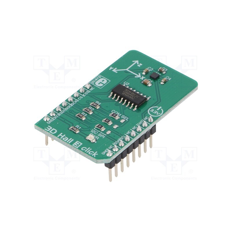 1 pcs x MIKROE - 3D HALL 3 CLICK - Click board, Hall sensor, I2C,SPI, LIS2MDL, prototype board