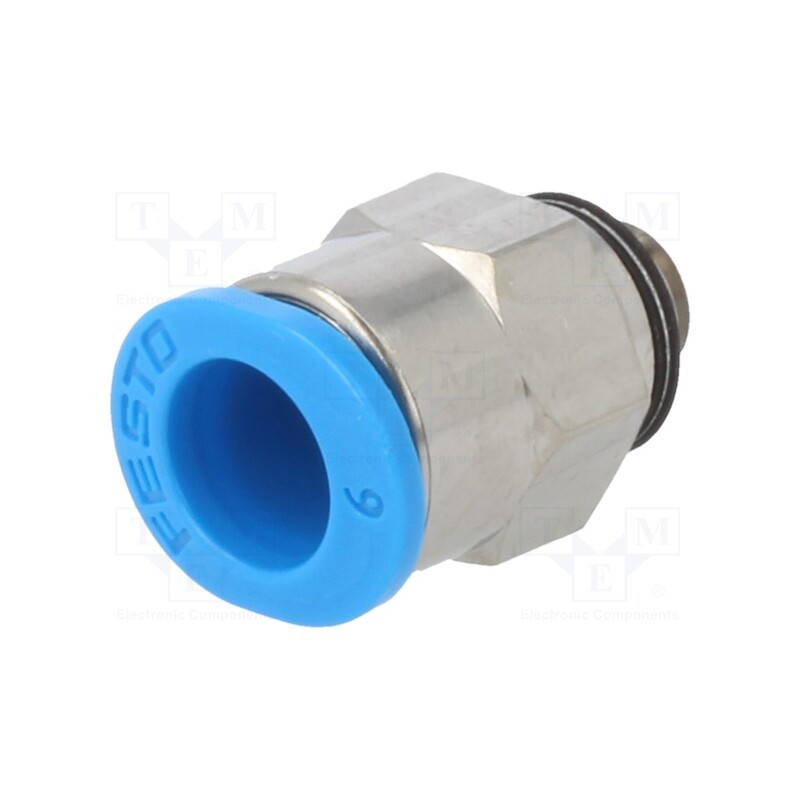 1 pcs x FESTO-153306 - Push-in fitting, straight, -0.95÷6bar, Gasket: NBR rubber, QSM