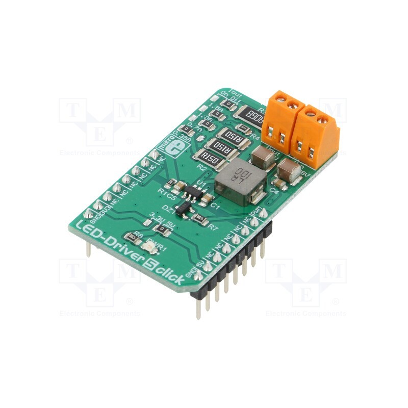 1 pcs x MIKROE - LED DRIVER 5 CLICK - Click board, LED driver, PWM, TPS54200, prototype board