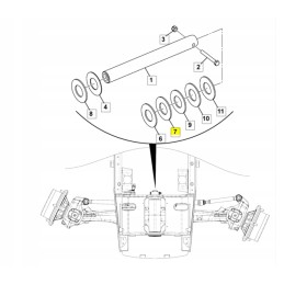 Bridge pin washer jcb kop lad 819 00133