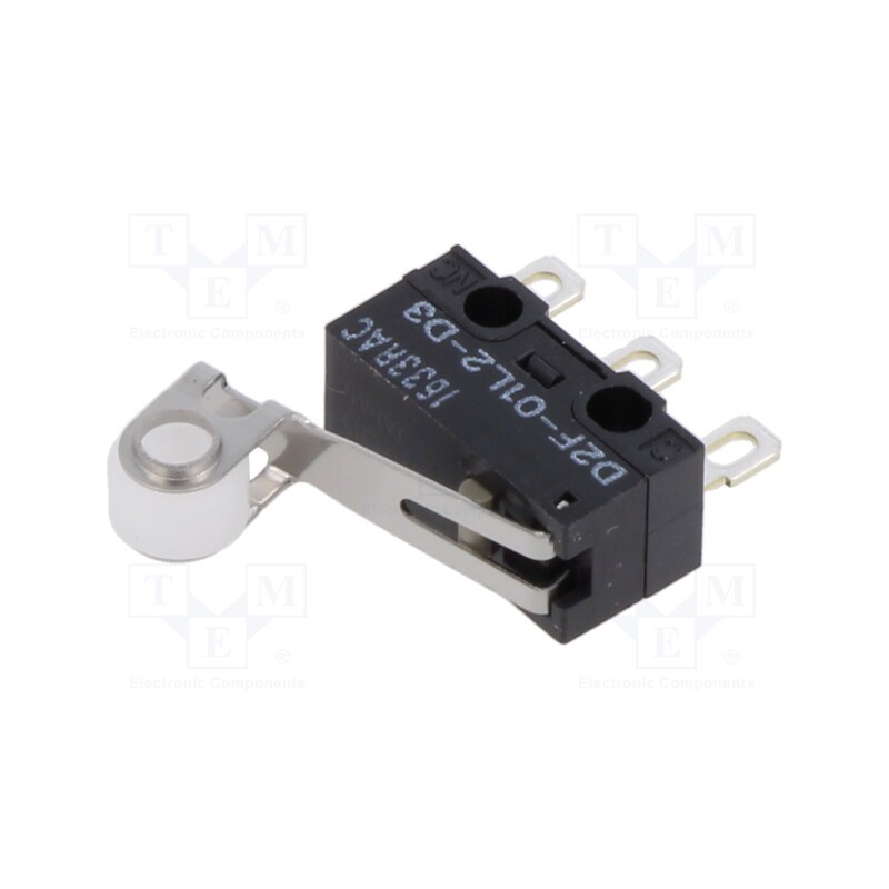 1 pcs x OMRON OCB - D2F-01L2-D3 - Microswitch SNAP ACTION, 0.1A/30VDC, SPDT, Rcont max: 100mΩ, IP40