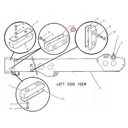 Cat th62 th63 th82 8i6294 loader arm slide