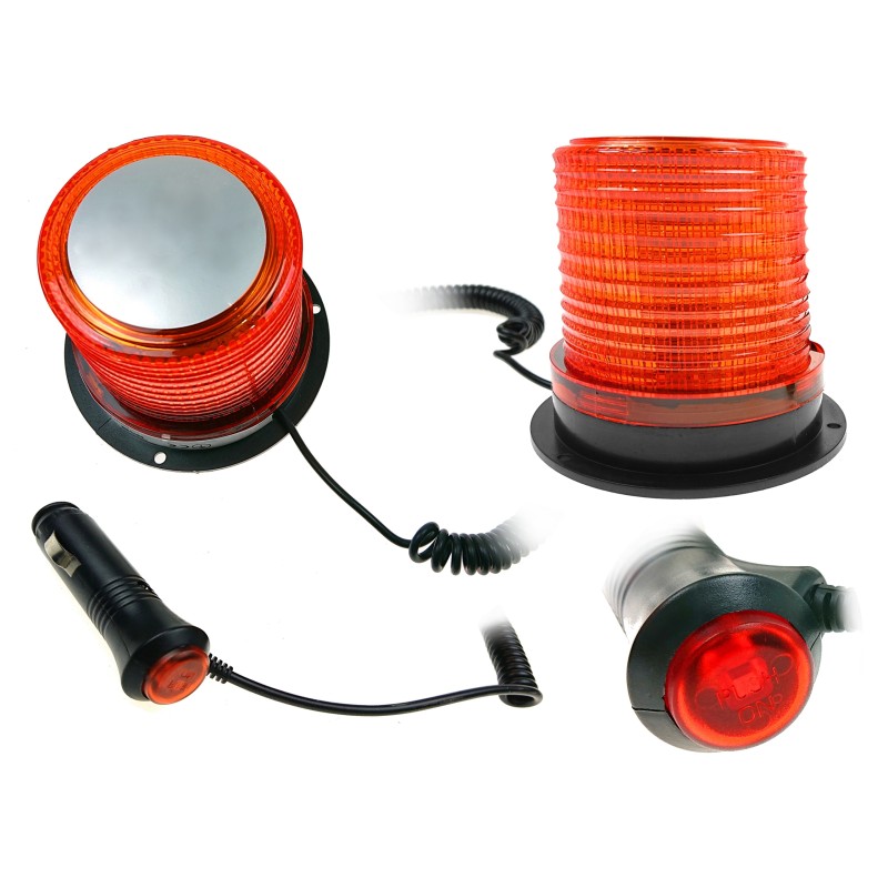 Orange flash lamp rooster 12v 24v led mag