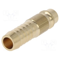 1 pcs x PNEUMAT-ES 10 S - Quick connection coupling, 0÷35bar, brass, 44mm, 1000l/min