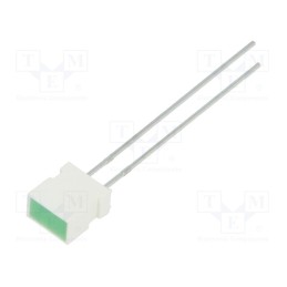 1 pcs x KINGBRIGHT ELECTRONIC - L-1043GDT - LED, rectangular, 6.15x3.65mm, with side wall, green, 2÷8mcd, 100°