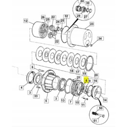 JCB Kop lad 828 00248 gear seal