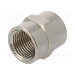 1 pcs x PNEUMAT-401770 - Muff, straight, nickel plated brass, Thread: G 1/2', max.300°C
