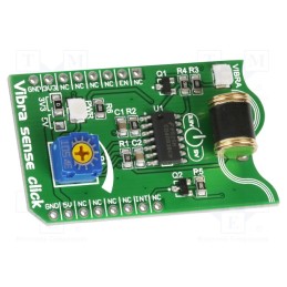 1 pcs x MIKROE - VIBRA SENSE CLICK - Click board, vibration sensor, GPIO, CD4093BCM, prototype board