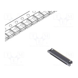 2 pcs x Amphenol Communications Solutions - SFV30R-3STBE1HLF - Connector: FFC/FPC, horizontal, PIN: 30, bottom contacts,ZIF, SMT