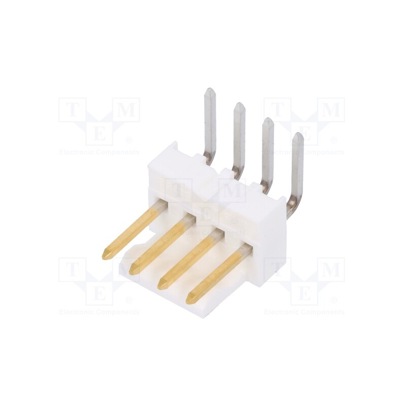 2 pcs x MOLEX - 22/12/2044 - Socket, wire-board, male, KK 254, 2.54mm, PIN: 4, THT, 4A, Layout: 1x4