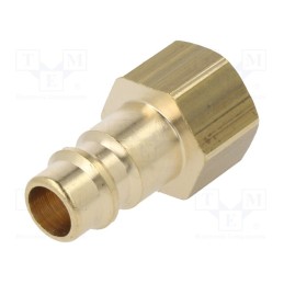 1 pcs x PNEUMAT-ES 14 NI - Quick connection coupling, 0÷35bar, brass, 33mm, 1000l/min