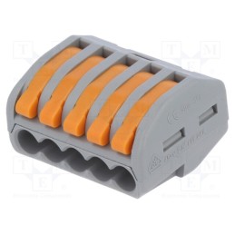 2 pcs x DEGSON ELECTRONICS - DG223-4.61-05P-11-00AH - Quick splice, spring clamp, 0.2÷2.5mm2, 28AWG÷12AWG, 450V, 24A