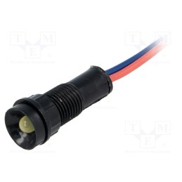 1 pcs x POLAM-ELTA - LY-D5-12AC/DC - Indicator: LED, recessed, yellow, 12VDC, 12VAC, Ø11mm, IP40, plastic