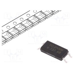 1 pcs x VISHAY - TCLD1000 - Optocoupler, SMD, Ch: 1, OUT: Darlington, Uinsul: 5kV, Uce: 35V, SOP4L