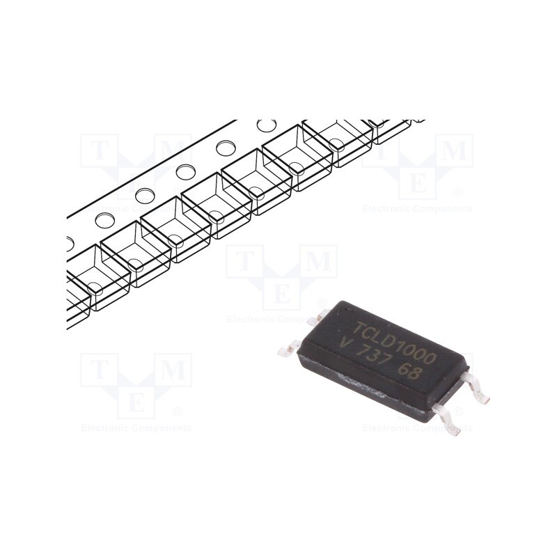 1 pcs x VISHAY - TCLD1000 - Optocoupler, SMD, Ch: 1, OUT: Darlington, Uinsul: 5kV, Uce: 35V, SOP4L
