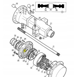 JCB backhoe loader wheel hub bushing