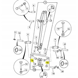 Mini excavator bucket pin bush for 35mm pin