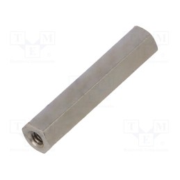 10 pcs x DREMEC - 111X20 - Screwed spacer sleeve, 20mm, Int.thread: M2, hexagonal, brass