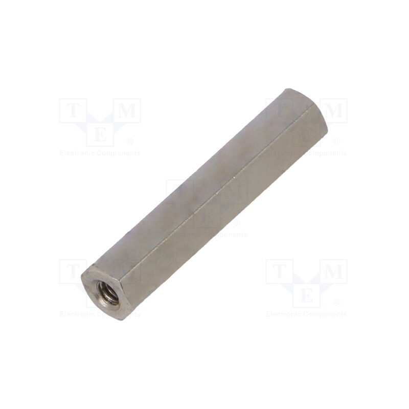 10 pcs x DREMEC - 111X20 - Screwed spacer sleeve, 20mm, Int.thread: M2, hexagonal, brass