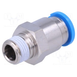 1 pcs x FESTO-153004 - Push-in fitting, straight, -0.95÷6bar, Gasket: NBR rubber, QS
