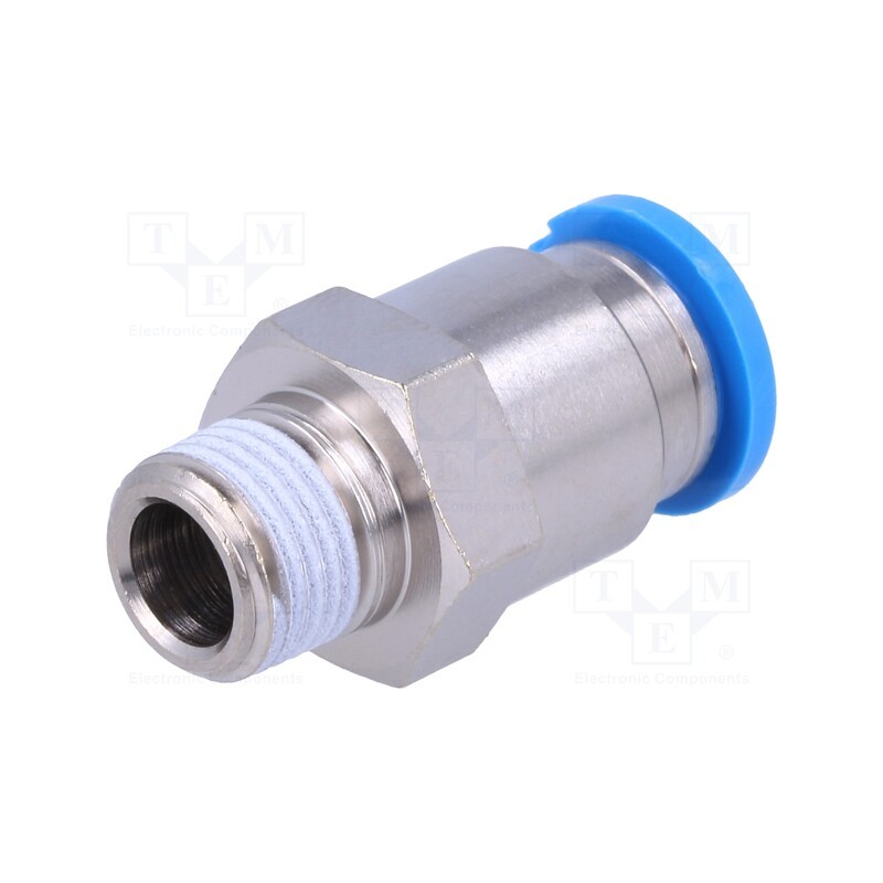 1 pcs x FESTO-153004 - Push-in fitting, straight, -0.95÷6bar, Gasket: NBR rubber, QS