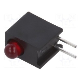 1 pcs x BROADCOM (AVAGO) - HLMP-1301-E00A2 - LED, in housing, red, 3mm, No.of diodes: 1, 10mA, Lens: red,diffused