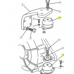 Engine mount JCB mini excavator 231 40004