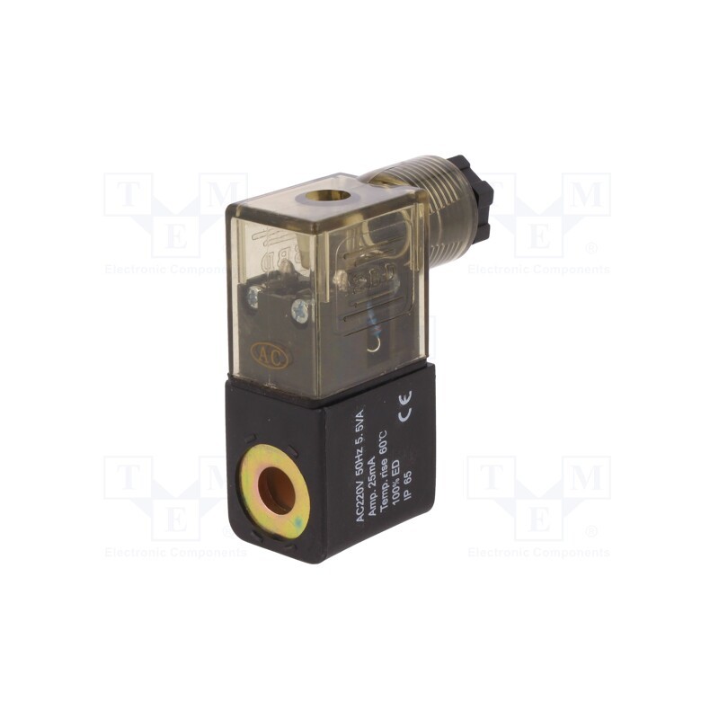 1 pcs x PNEUMAT-MS22050-KPL - Coil for solenoid valve, IP65, 4.8W, 230VAC, A: 20.8mm, B: 29mm