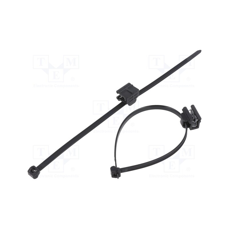500 pcs x HELLERMANNTYTON - 156-00011 - Cable tie, with fixing lugs,with fixing for edges, L: 200mm