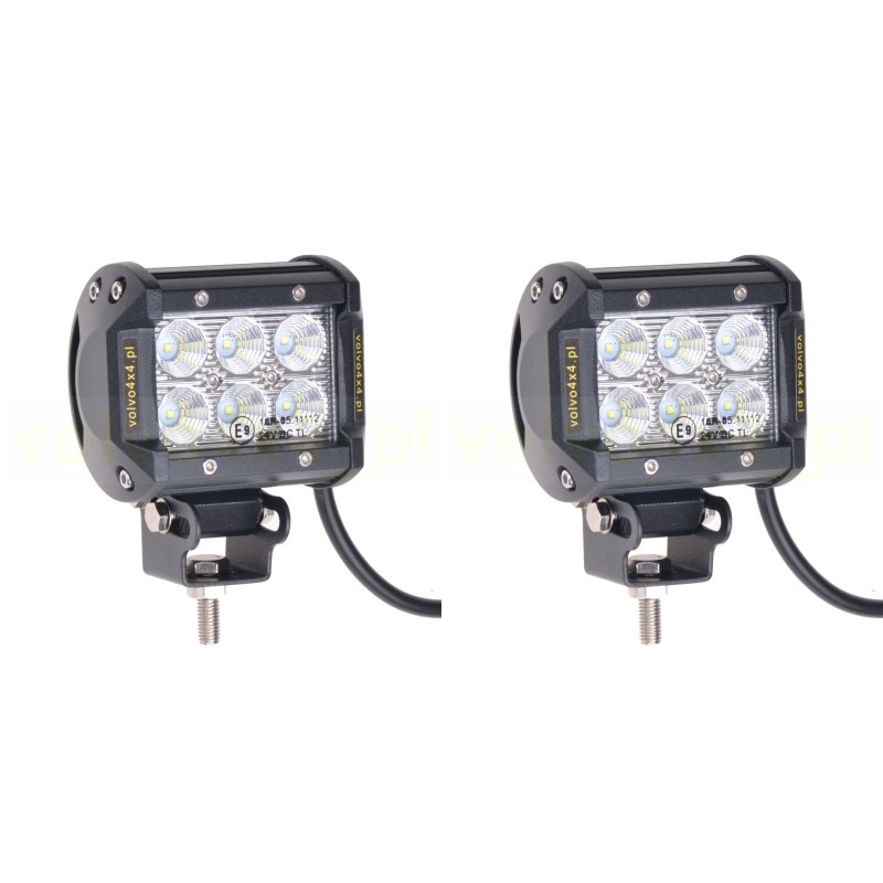 Halogen work lamp 18w led cree 36w 4x4 set