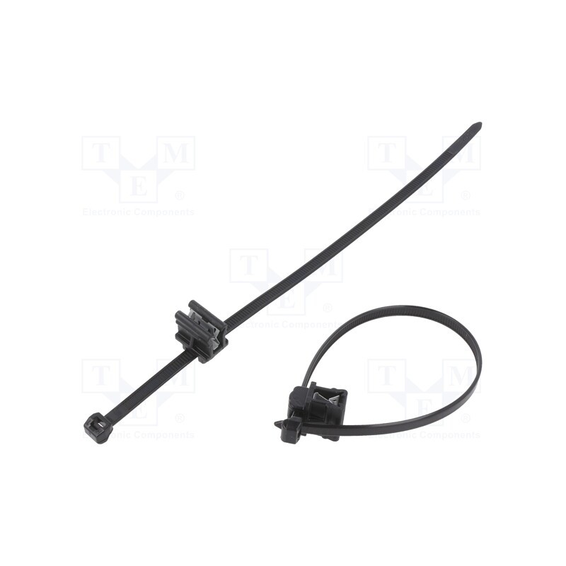 500 pcs x HELLERMANNTYTON - 156-05904 - Cable tie, with fixing lugs,with fixing for edges, L: 200mm