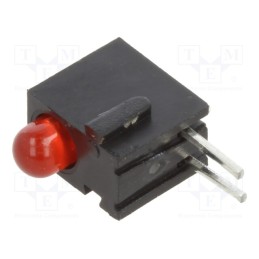 1 pcs x BIVAR - H100CHD - LED, in housing, red, 3mm, No.of diodes: 1, 20mA, Lens: diffused, 45°