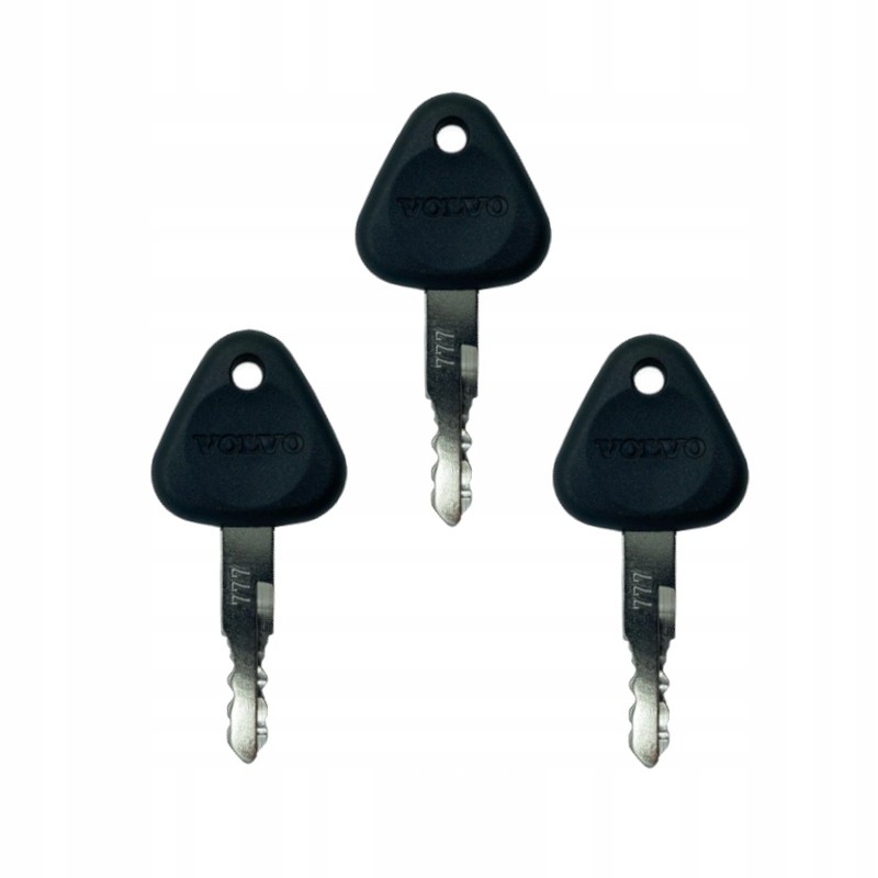 3x key, spare door ignition key, Volvo 777