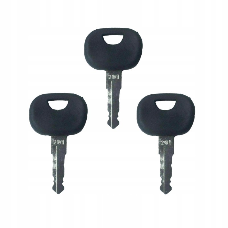 3x key, key for the ignition switch of the ignition door of the Atlas Takeuchi 201 machine