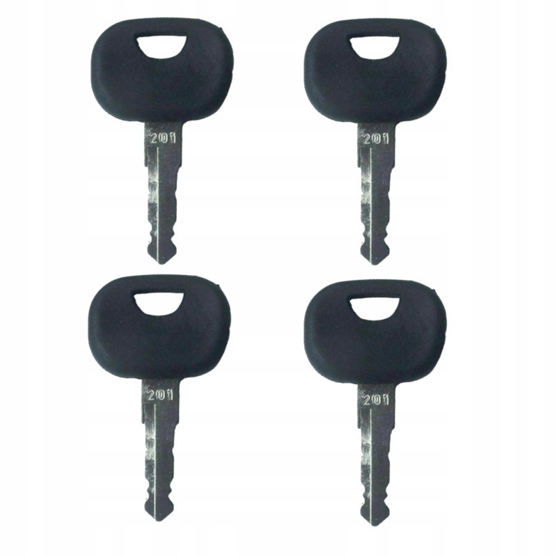 4x key, key for the ignition switch of the ignition door of the Atlas Takeuchi 201 machine