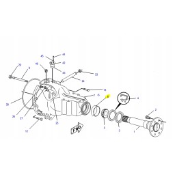 Rear axle bearing pan, cat series bcd cva