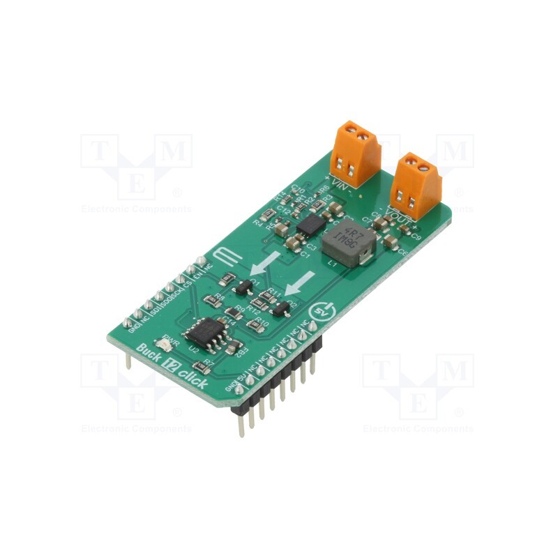 1 pcs x MIKROE - BUCK 12 CLICK - Click board, DC/DC converter, SPI, MPQ8632, prototype board, 5VDC