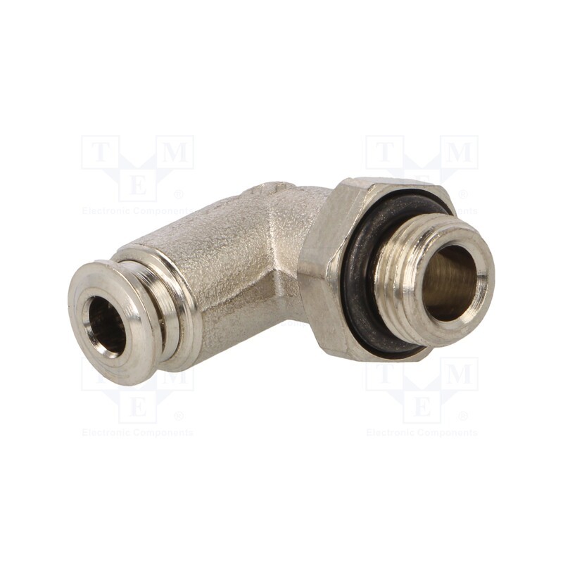1 pcs x AIGNEP-57116 4-1/8 - Push-in fitting, angled, -0.99÷20bar, nickel plated brass
