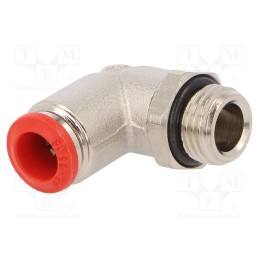 1 pcs x AIGNEP-50116 8-1/4 - Push-in fitting, angled, -0.99÷20bar, nickel plated brass