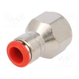1 pcs x AIGNEP-50030 10-1/2 - Push-in fitting, straight, -0.99÷20bar, nickel plated brass