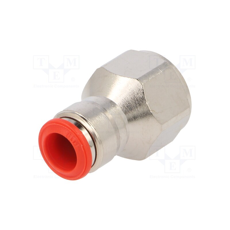1 pcs x AIGNEP-50030 10-1/2 - Push-in fitting, straight, -0.99÷20bar, nickel plated brass
