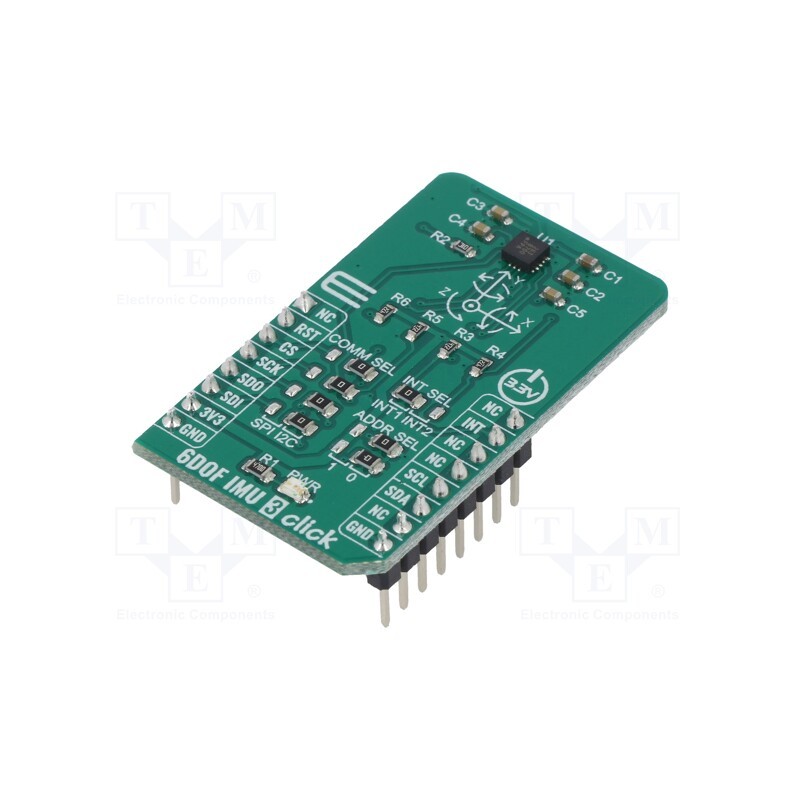 1 pcs x MIKROE - 6DOF IMU 3 CLICK - Click board, accelerometer,gyroscope, I2C,SPI, FXOS8700CQ