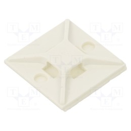 500 pcs x PANDUIT - ABM2S-A-D - Holder, screw,self-adhesive, ABS, white, Tie width: 2.5÷4.8mm