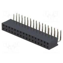 2 pcs x CONNFLY - DS1024-2*16R0 - Socket, pin strips, female, PIN: 32, angled 90°, 2.54mm, THT, 2x16
