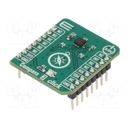 1 pcs x MIKROE - COMPASS 3 CLICK - Click board, magnetic field sensor, I2C, MMC5883MA, 3.3VDC