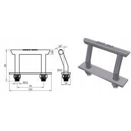 Load securing bracket 2 tons floor bracket