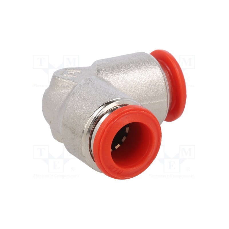 1 pcs x AIGNEP-50130 10 - Push-in fitting, angled, -0.99÷20bar, nickel plated brass