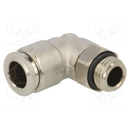 1 pcs x AIGNEP-57116 10-1/4 - Push-in fitting, angled, -0.99÷20bar, nickel plated brass