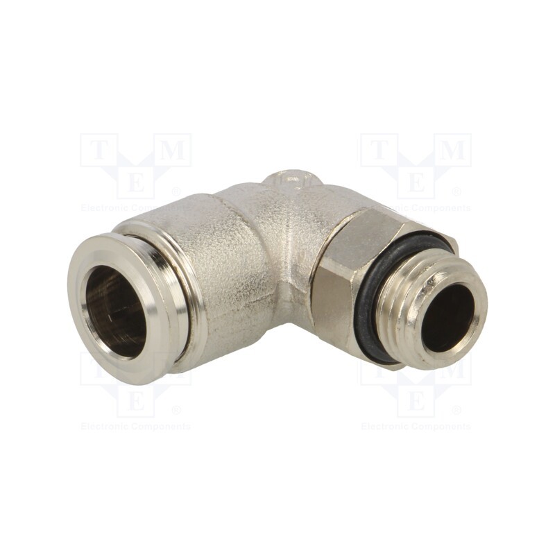 1 pcs x AIGNEP-57116 10-1/4 - Push-in fitting, angled, -0.99÷20bar, nickel plated brass
